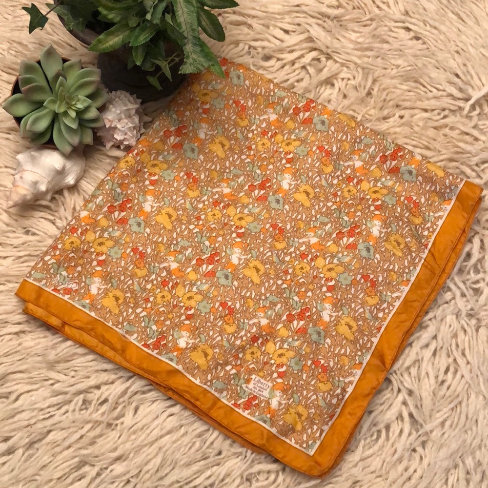 HP🎉-Vtg-Liberty of London Silk Scarf-Forest of Elves - Picture 6 of 14